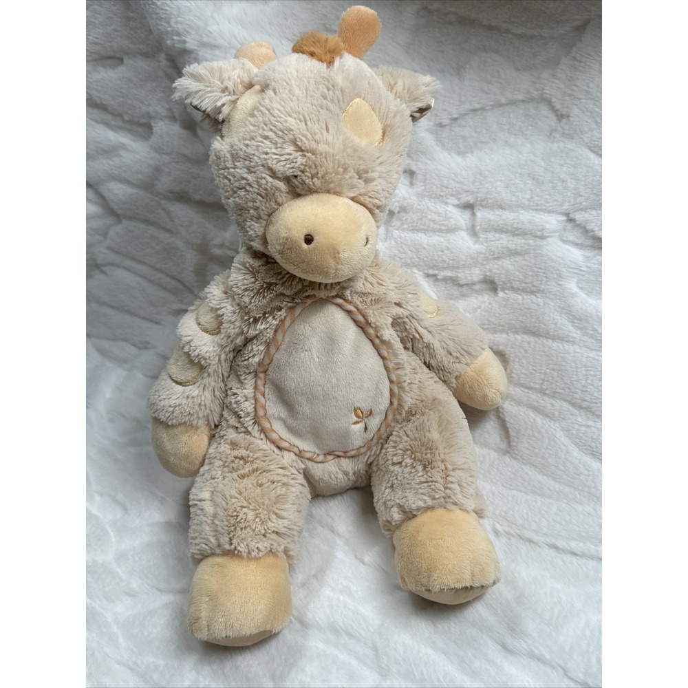 Douglas Baby Giraffe Plush Stuffed Animal Beige Faux Fur Embroidered 11 Inch